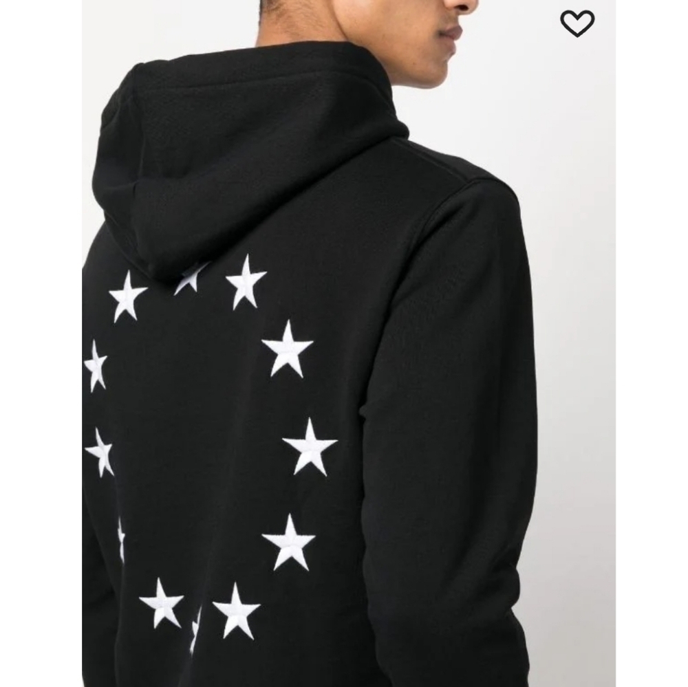 Etudes Klein Europa Stars-embroidered Hoodie in Black Mens Size S - Picture 3 of 11